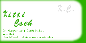 kitti cseh business card